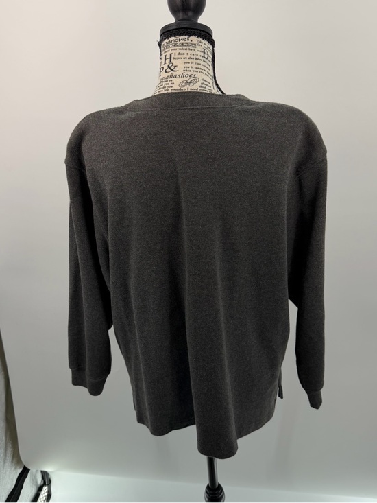 Hasting & Smith Petites Charcoal Gray V-Neck Cardigan w/ Pockets | Petite L - Picture 2 of 5